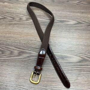 Brighton Solid Brown Elastic Belt 36